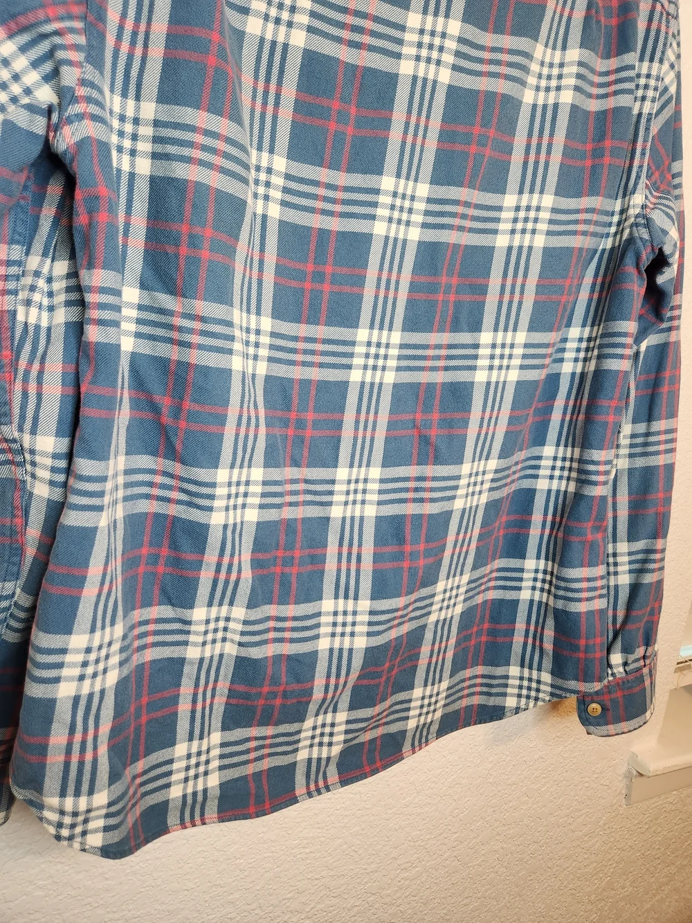 J Crew Slim Fit Flannel Camp Shirt Button Up Plaid Long Sleeve Mens Sz Medium
